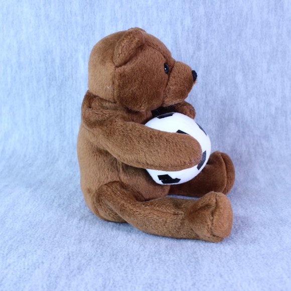 TY BEANIE BABIES SWEEPER the SOCCER BEAR Plush 5" Stuffed Toy Animal - Picture 4 of 5